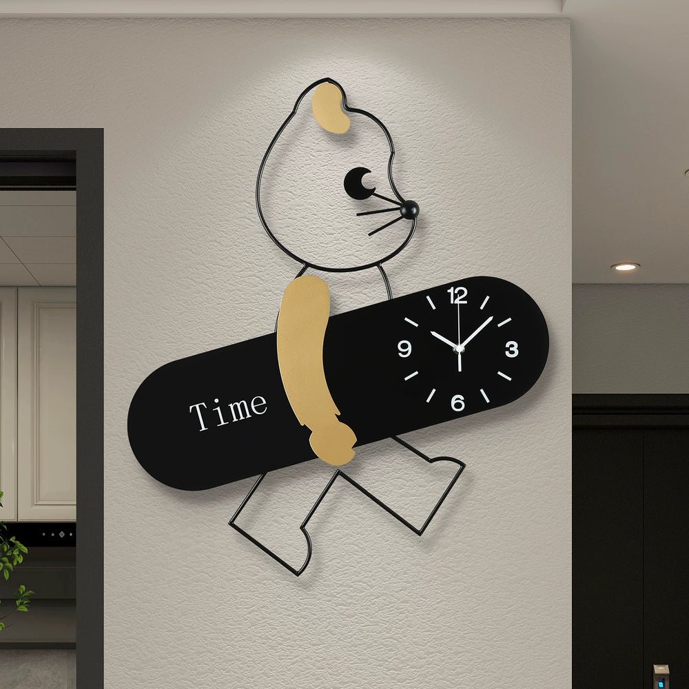 Modern Creative Wall Clock styled on a wall