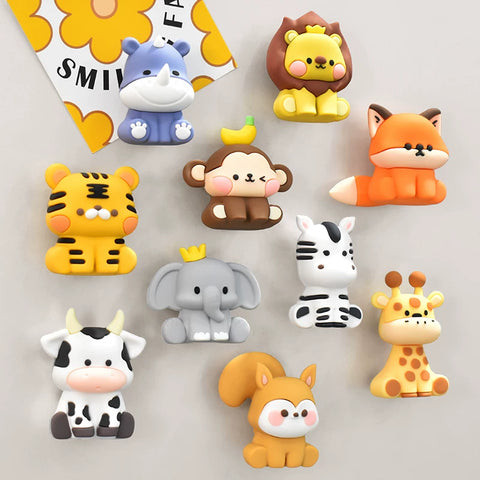 3D woodland animal magnet collection including the selected fox
