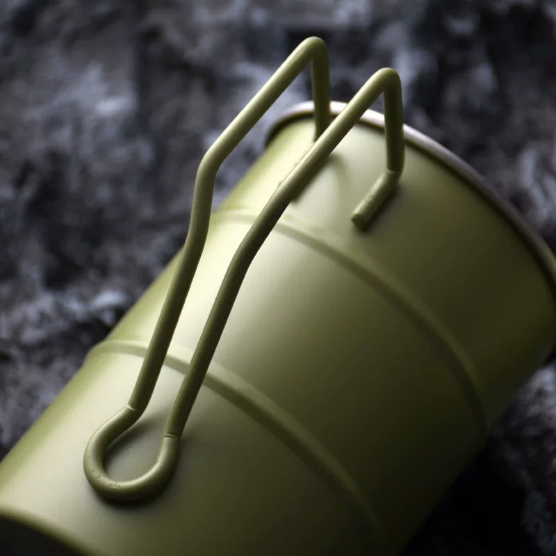 Military-Green Camping Mug