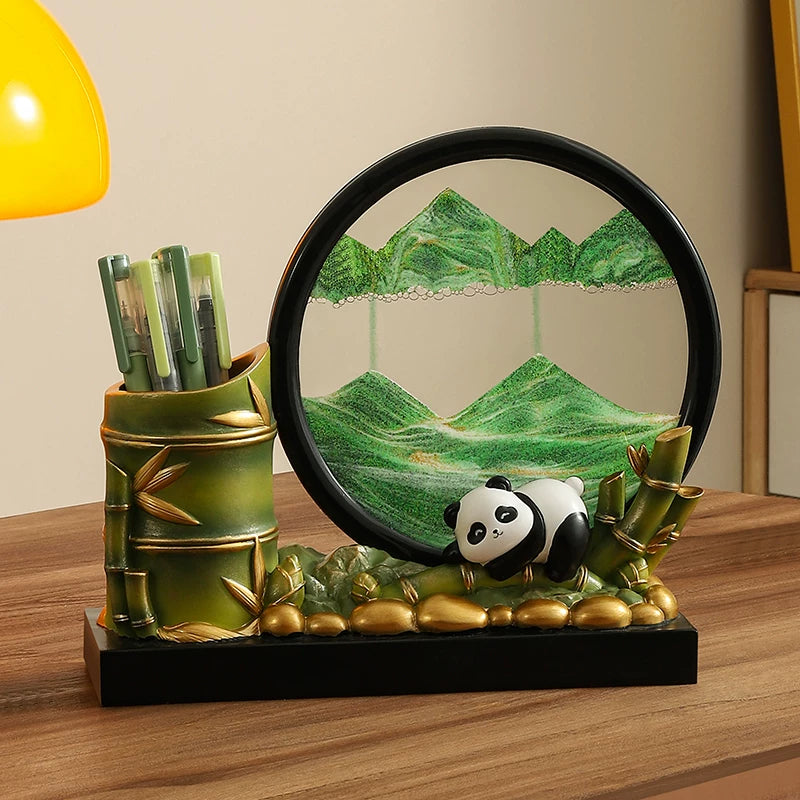 Panda Sand-Art Pen Holder gift set