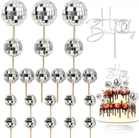 Disco Cake Topper Set