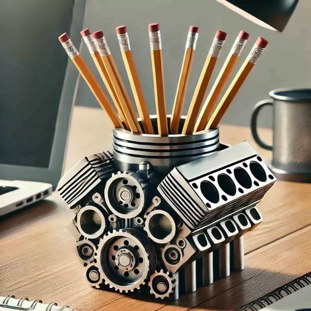 V8 Engine Pen Holder