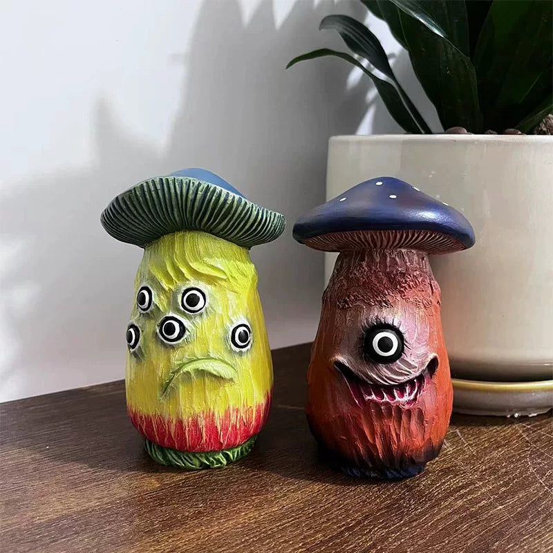 Halloween Mushroom Sculpture Garden