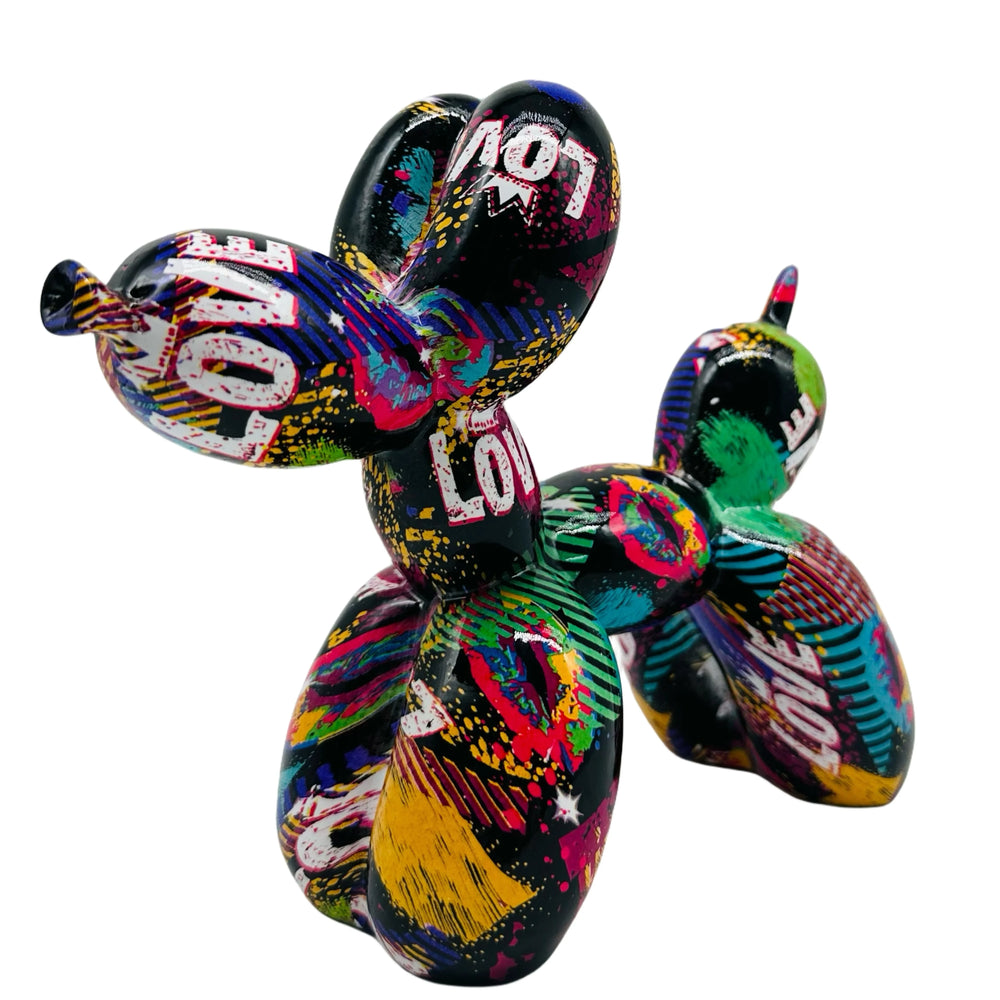 Graffiti Love Balloon Dog Statue