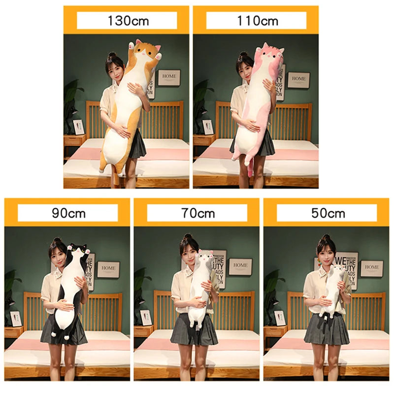 Maker size graphic showing a person holding the 130, 110, 90, 70 and 50 cm lengths