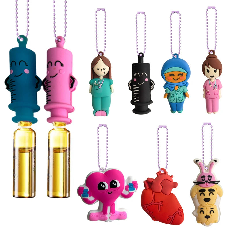 Full line-up of ampoule opener keychain designs