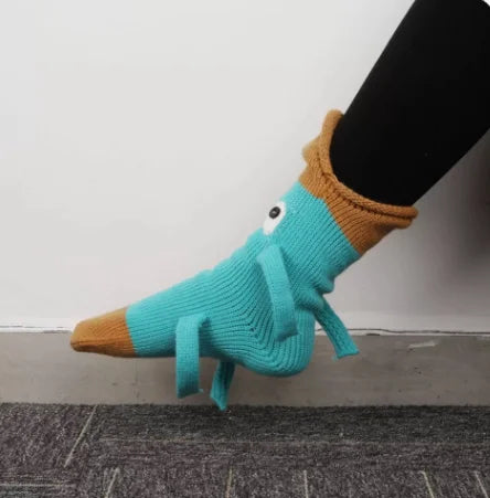Calcetines de suelo de animales tejidos