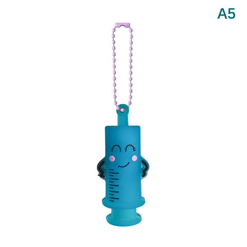 Sky Blue Syringe ampoule opener keychain
