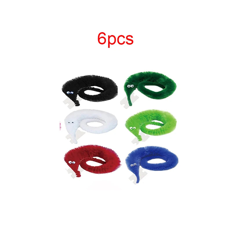 Rainbow Fuzzy Worm Set