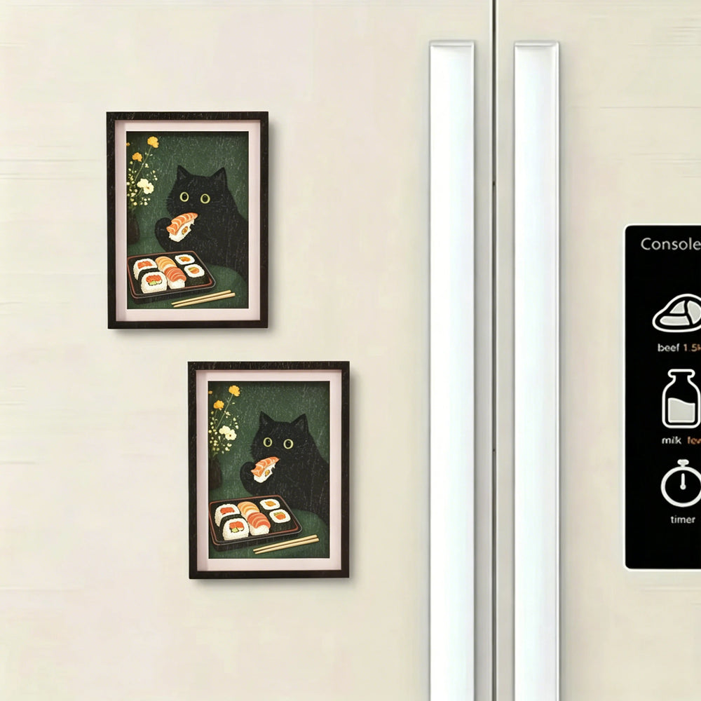 Black Cat Sushi Magnet – view 5