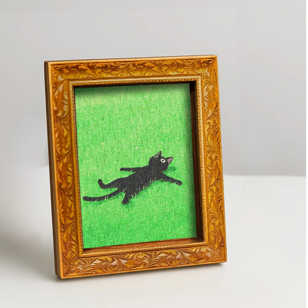Grass-Napping Black Cat Magnet
