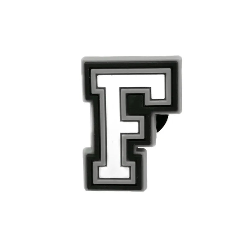 Letter F shoe charm