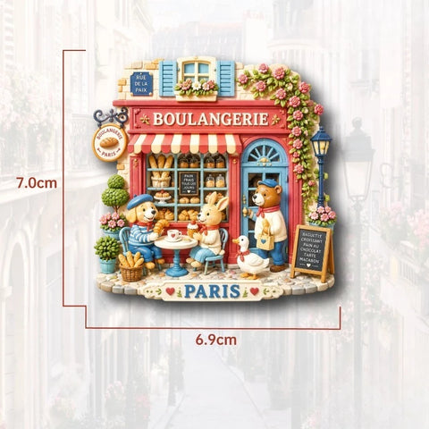 Paris Bakery Animals Magnet