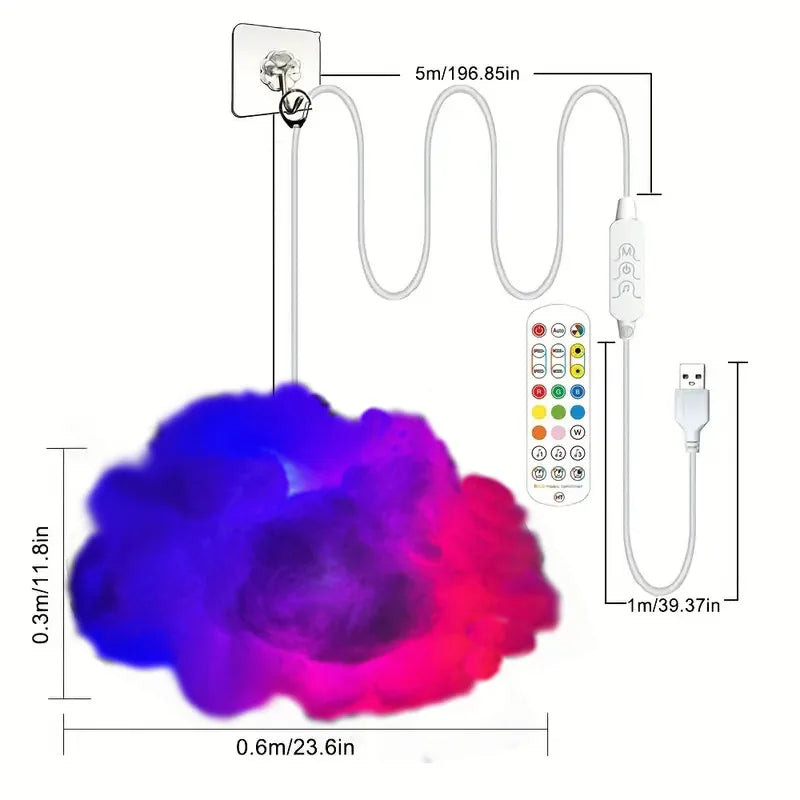 39.3inch 3D Thunder Cloud LED Ambient Light