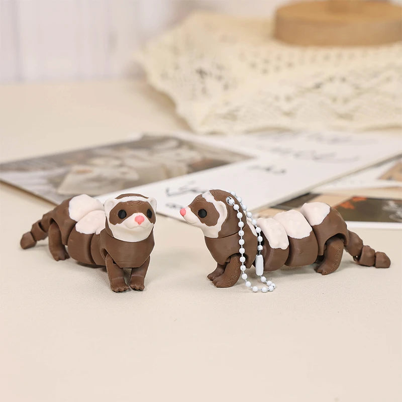 Articulated Ferret Keychain