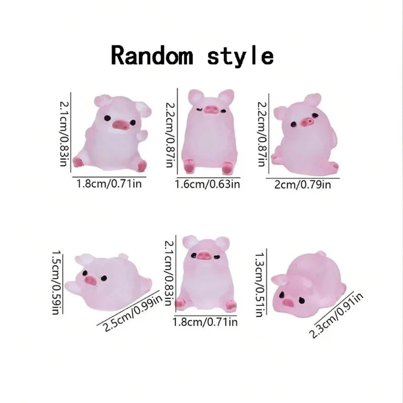 The six pig poses shown with their measurements
