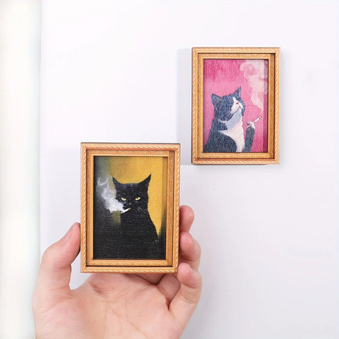Screaming Kitten Portrait Magnet