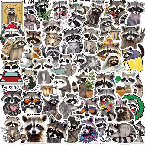 Raccoon Graffiti Stickers