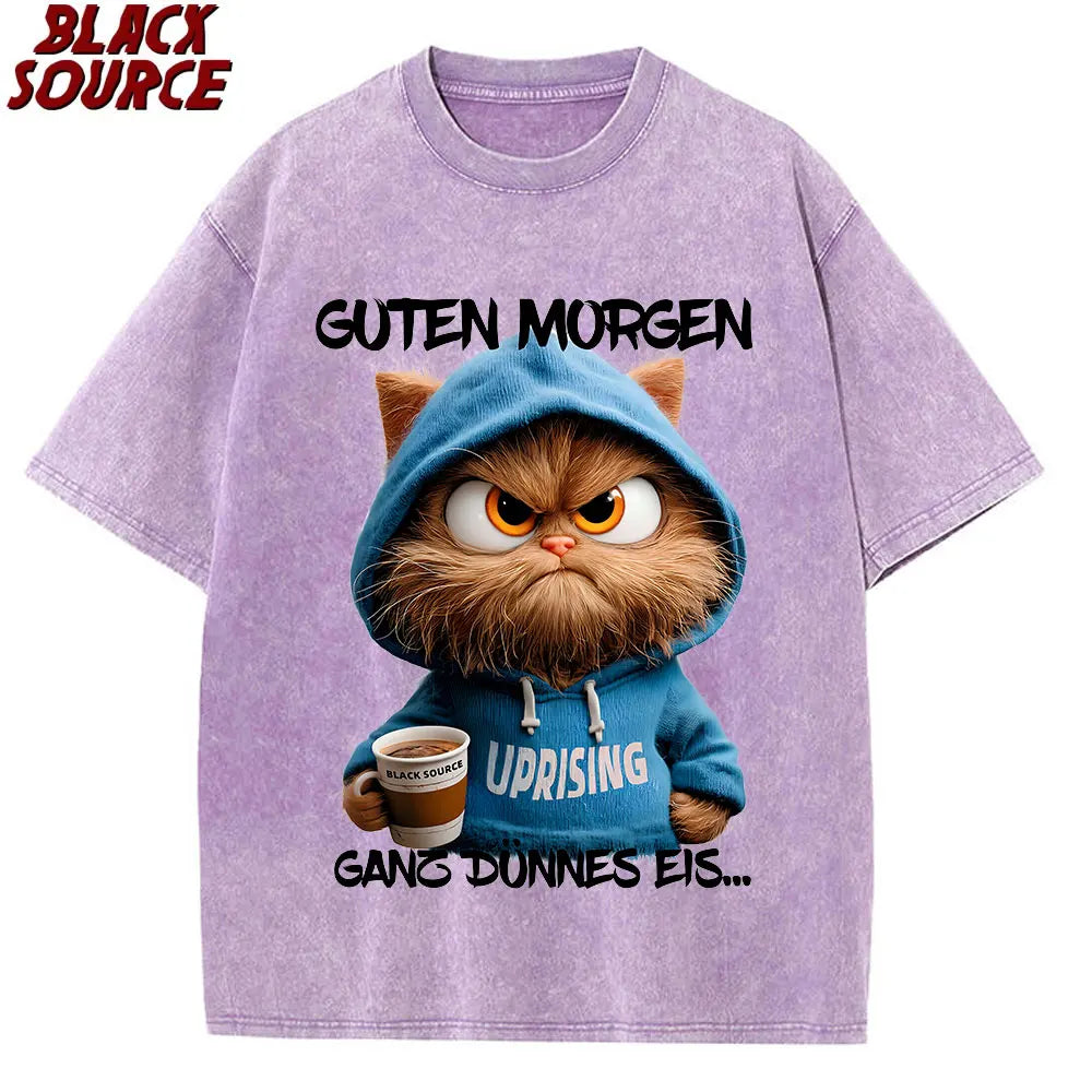 German Cat T-shirt Guten Morgen