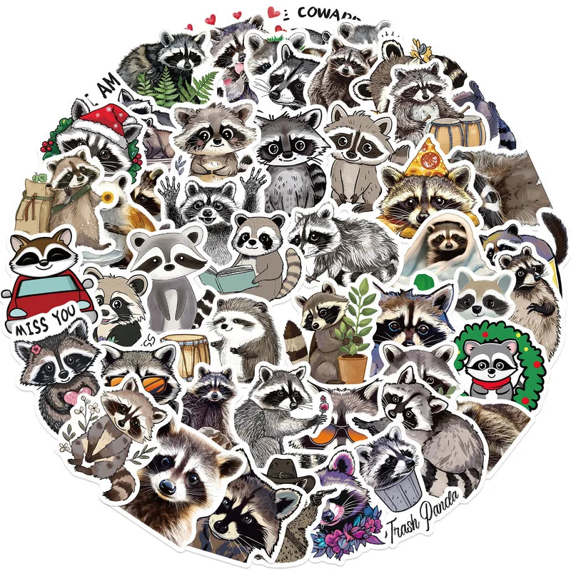 Raccoon Graffiti Stickers