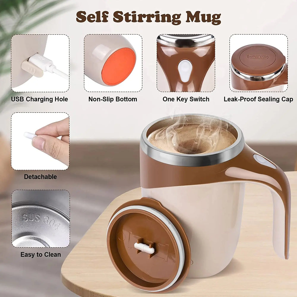 Self-Stirring Magnetic Mug