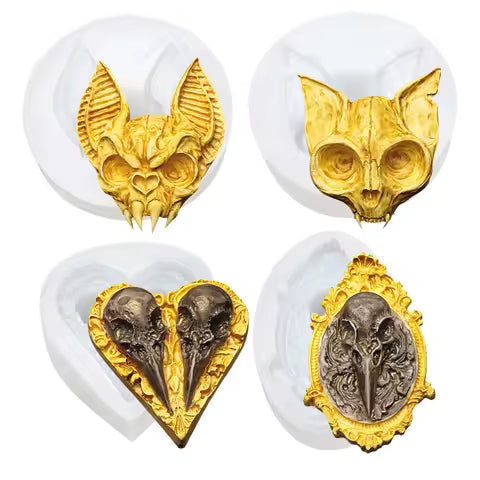 Skull & Bat Silicone Mould