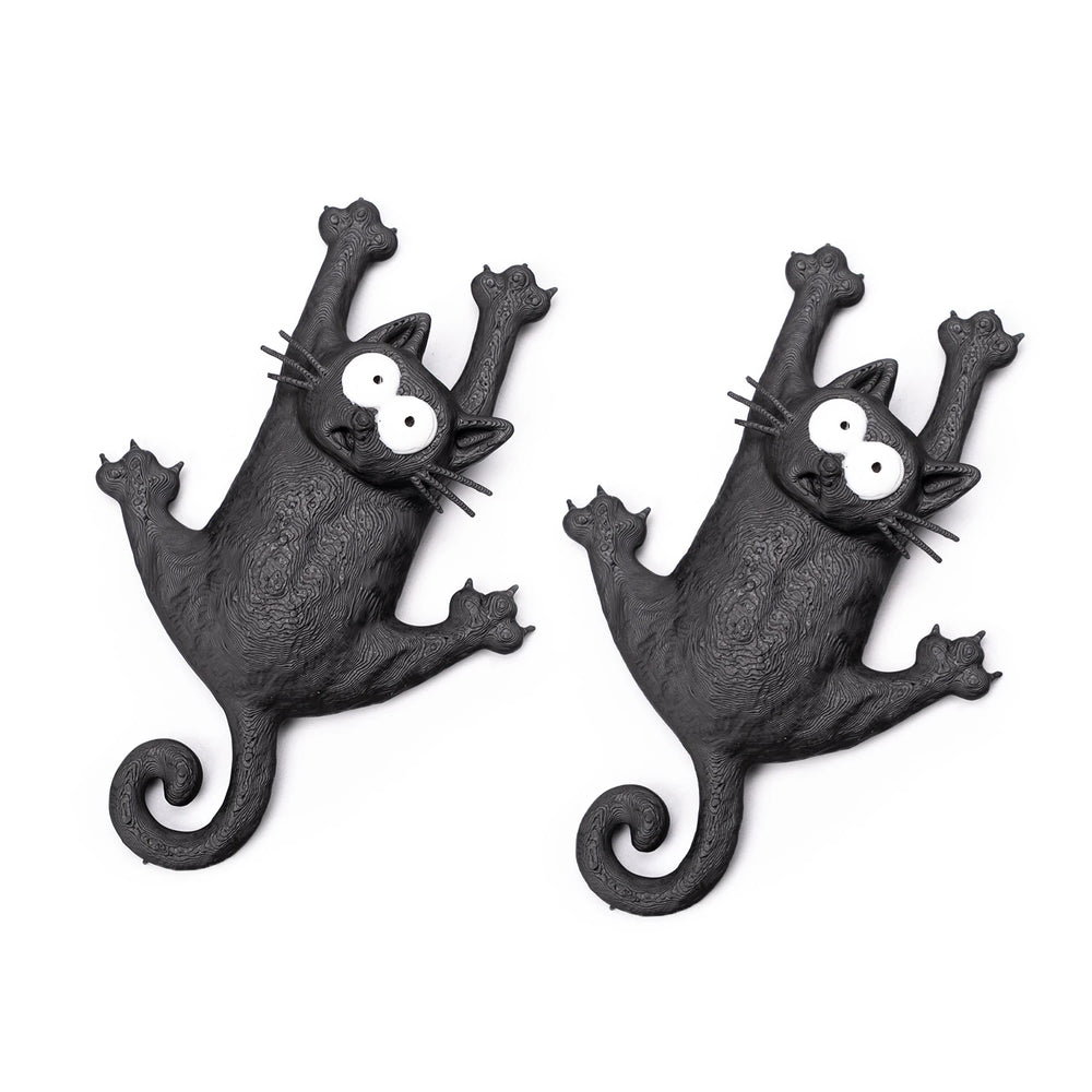 Pack of two black cat magnets
