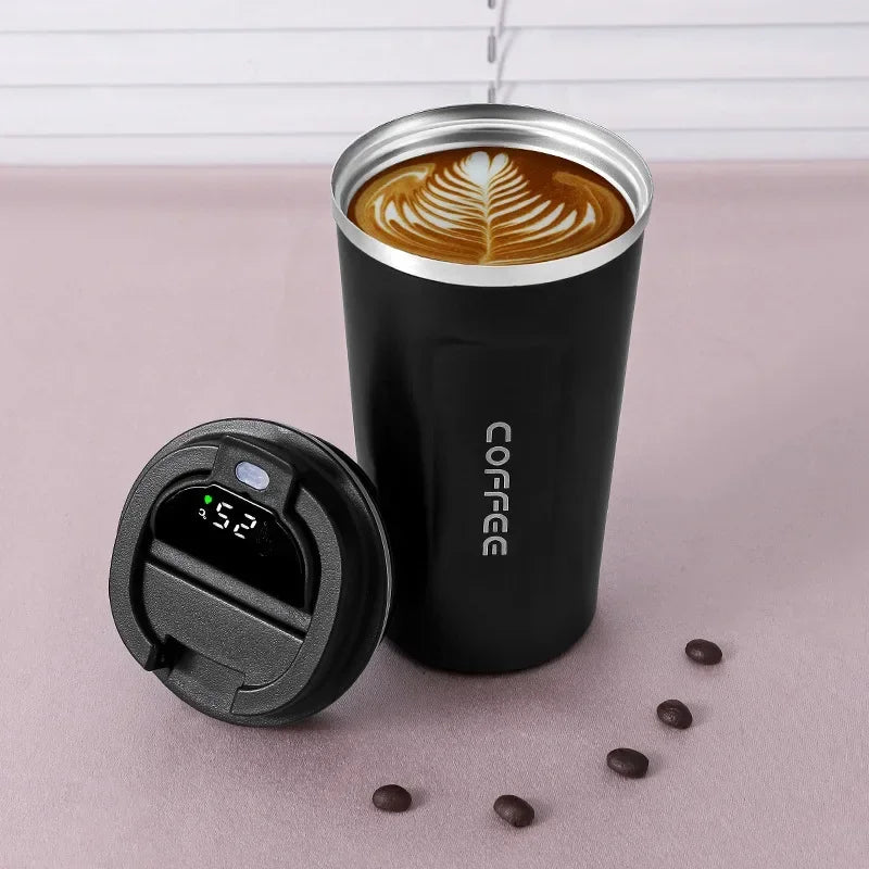 Temperature-Display Travel Mug - 380ML / Black