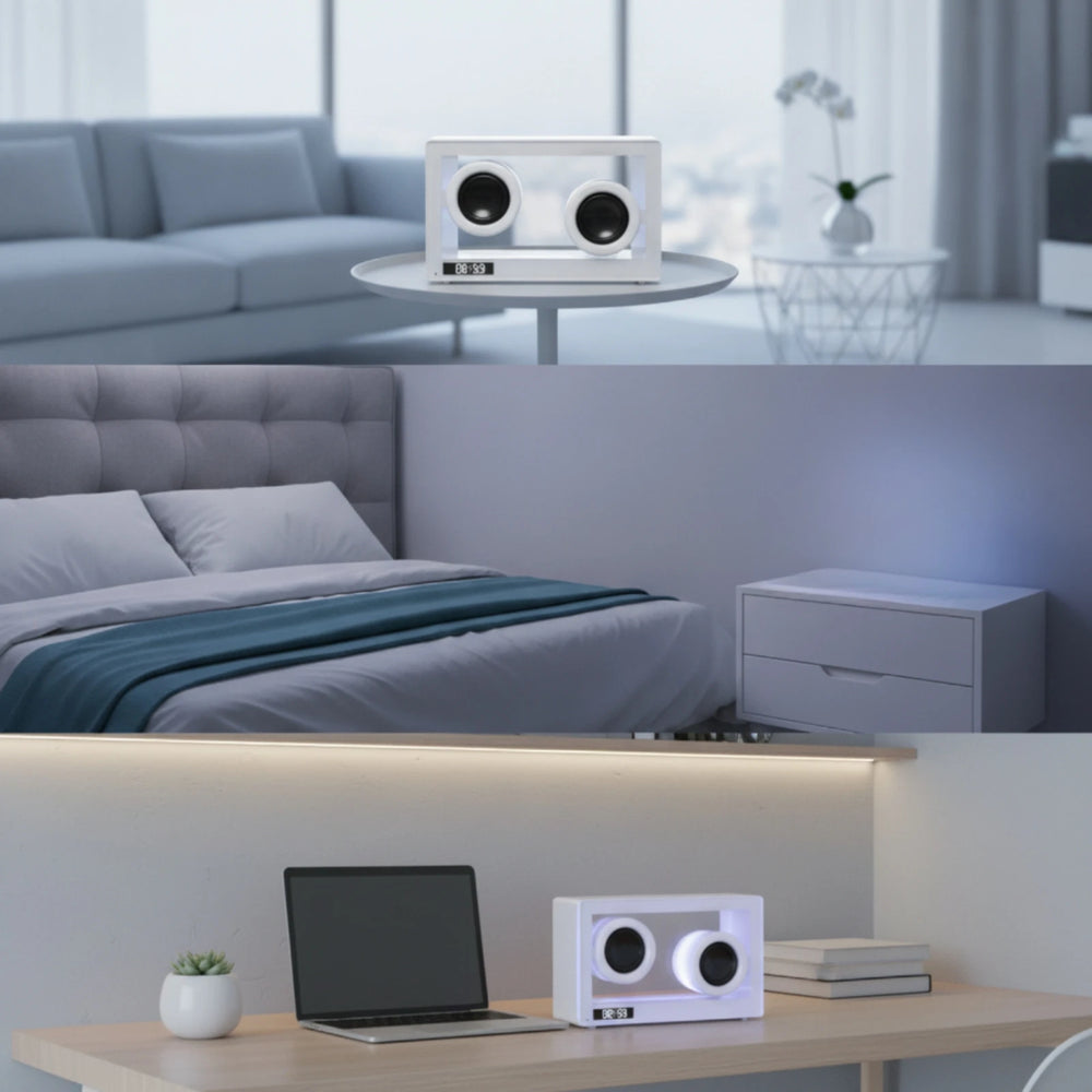 Transparent Bluetooth Clock Speaker internal design