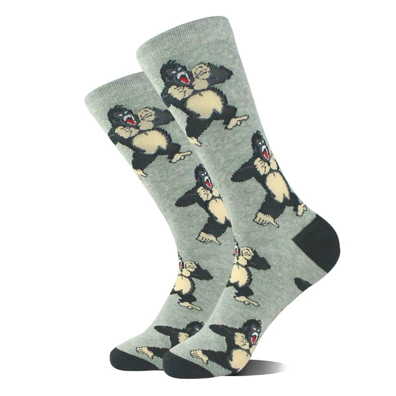 Funny novelty crew socks, pugs design