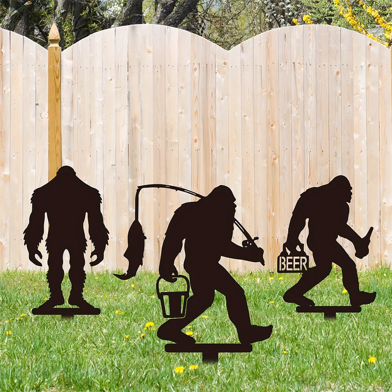 Bigfoot Garden Stake Trio