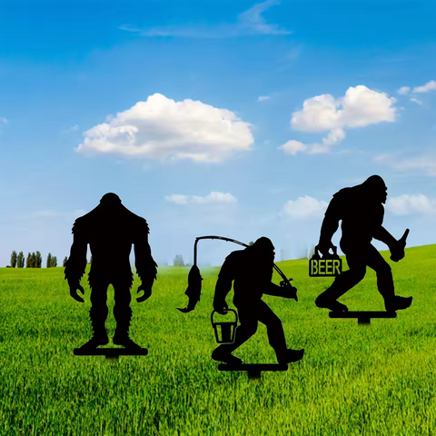 Bigfoot Garden Stake Trio