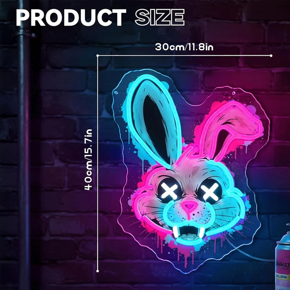 Evil Bunny Neon Sign