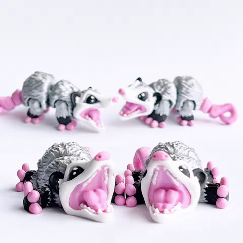 Silver Possum Figurine