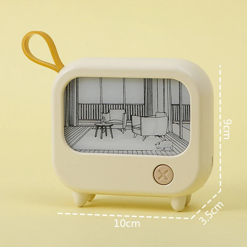 TV Painting Night Light Led Cute Child Learning Table Lamp