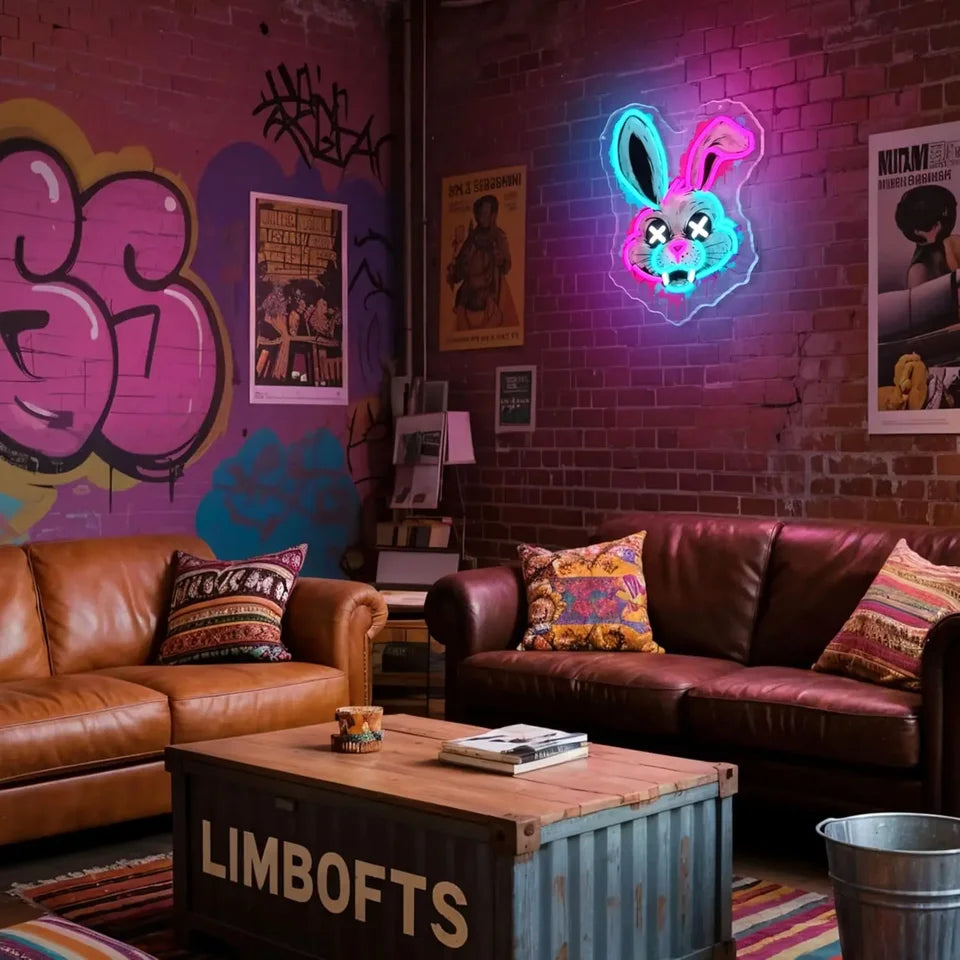 Evil Bunny Neon Sign