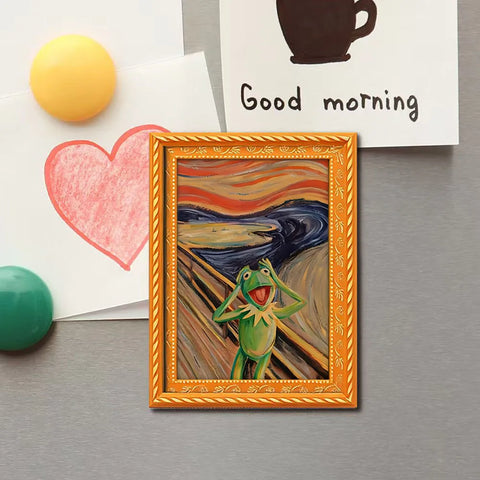Abstract Screaming Frog Magnet