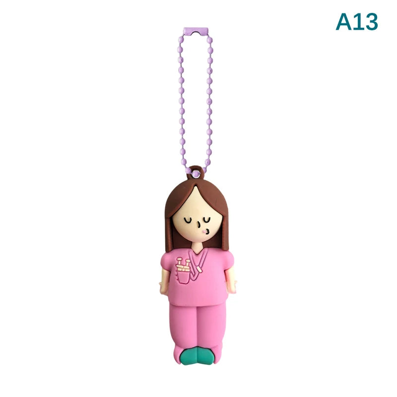 Nurse Pink Scrubs ampoule opener keychain