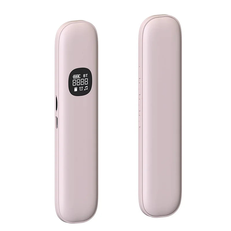 Pink flat under-pillow Bluetooth speaker, front and back
