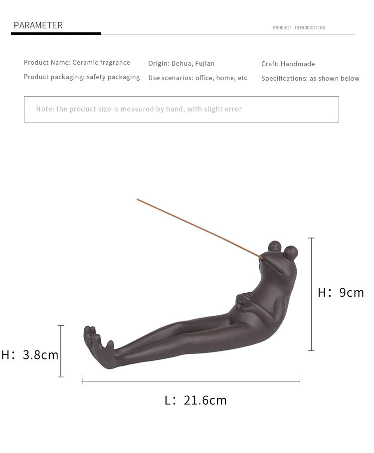 Maker parameter panel and size graphic: 21.6 cm long, 9 cm and 3.8 cm high