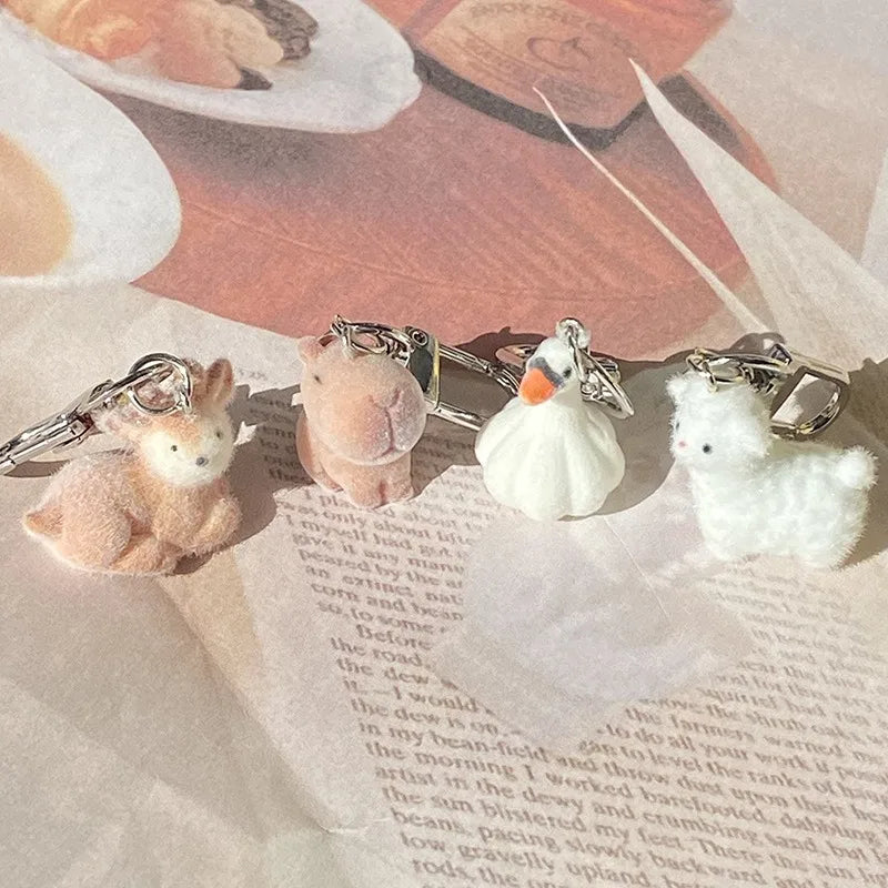 Llavero de animalito esponjoso