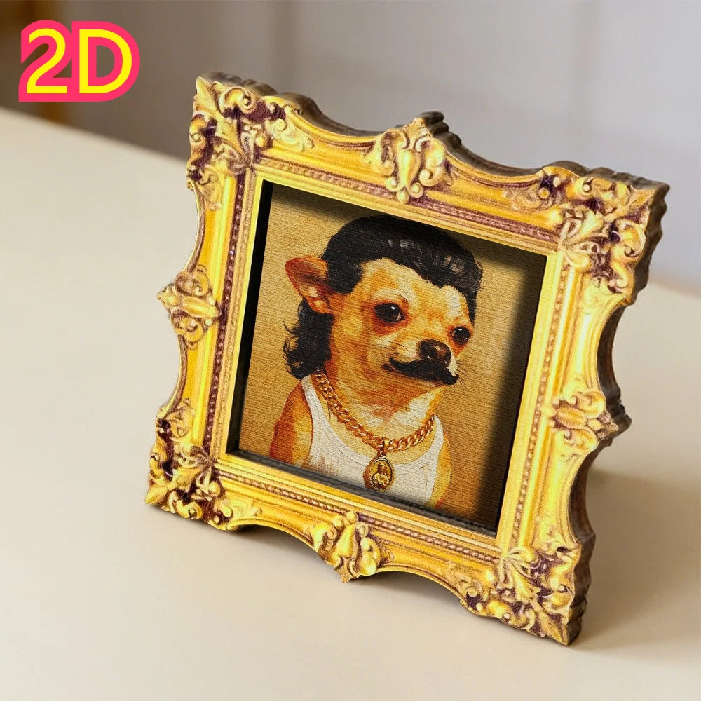 The flat-moulding version of the framed chihuahua magnet
