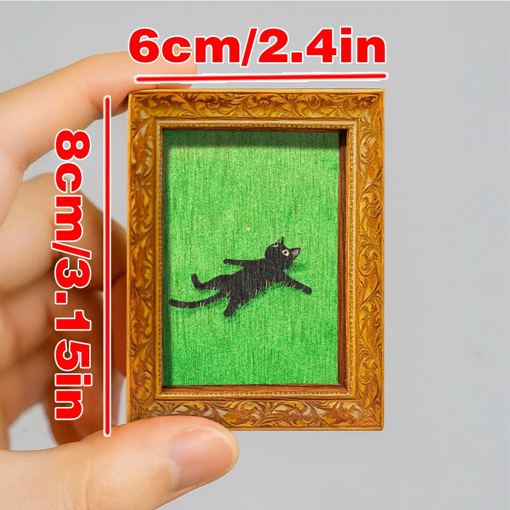 Grass-Napping Black Cat Magnet – view 3