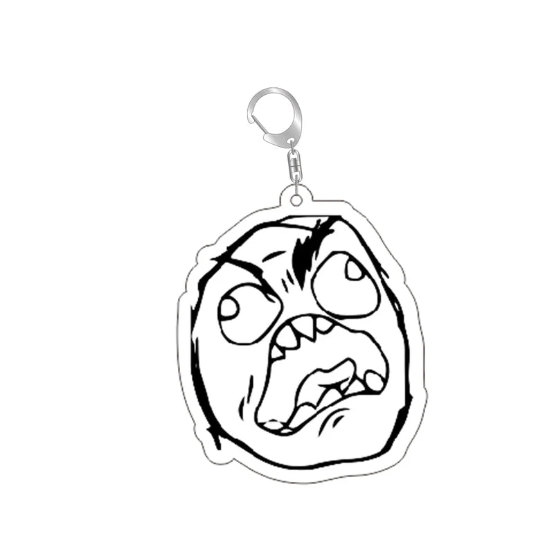 Trollface Keychain