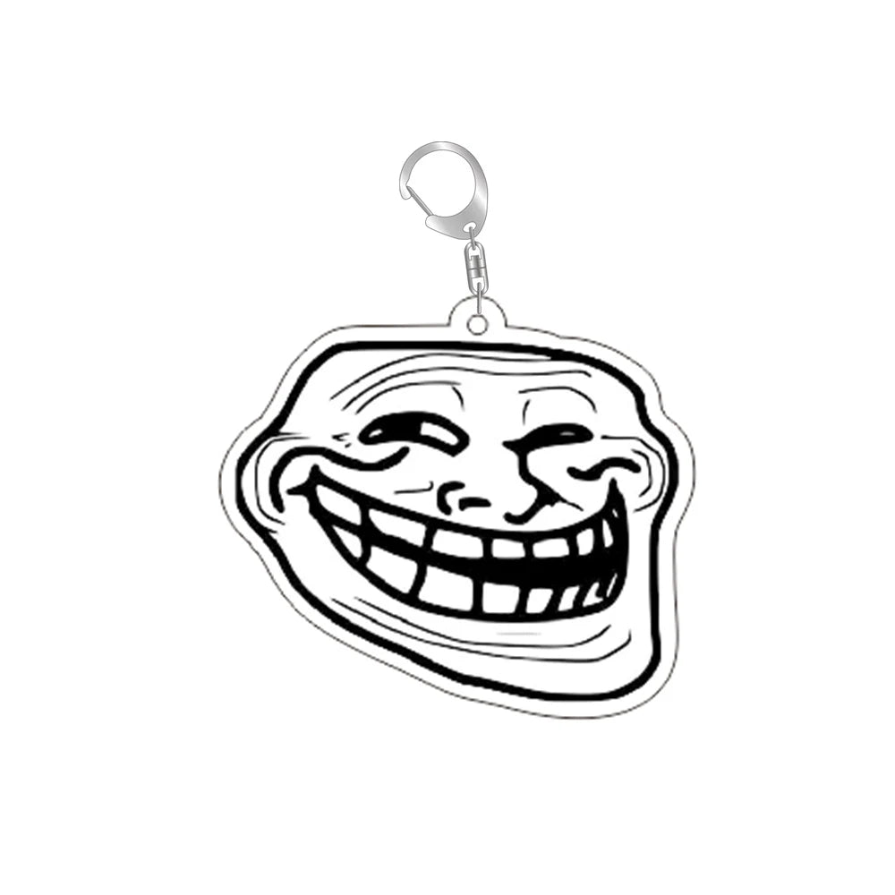Trollface Keychain