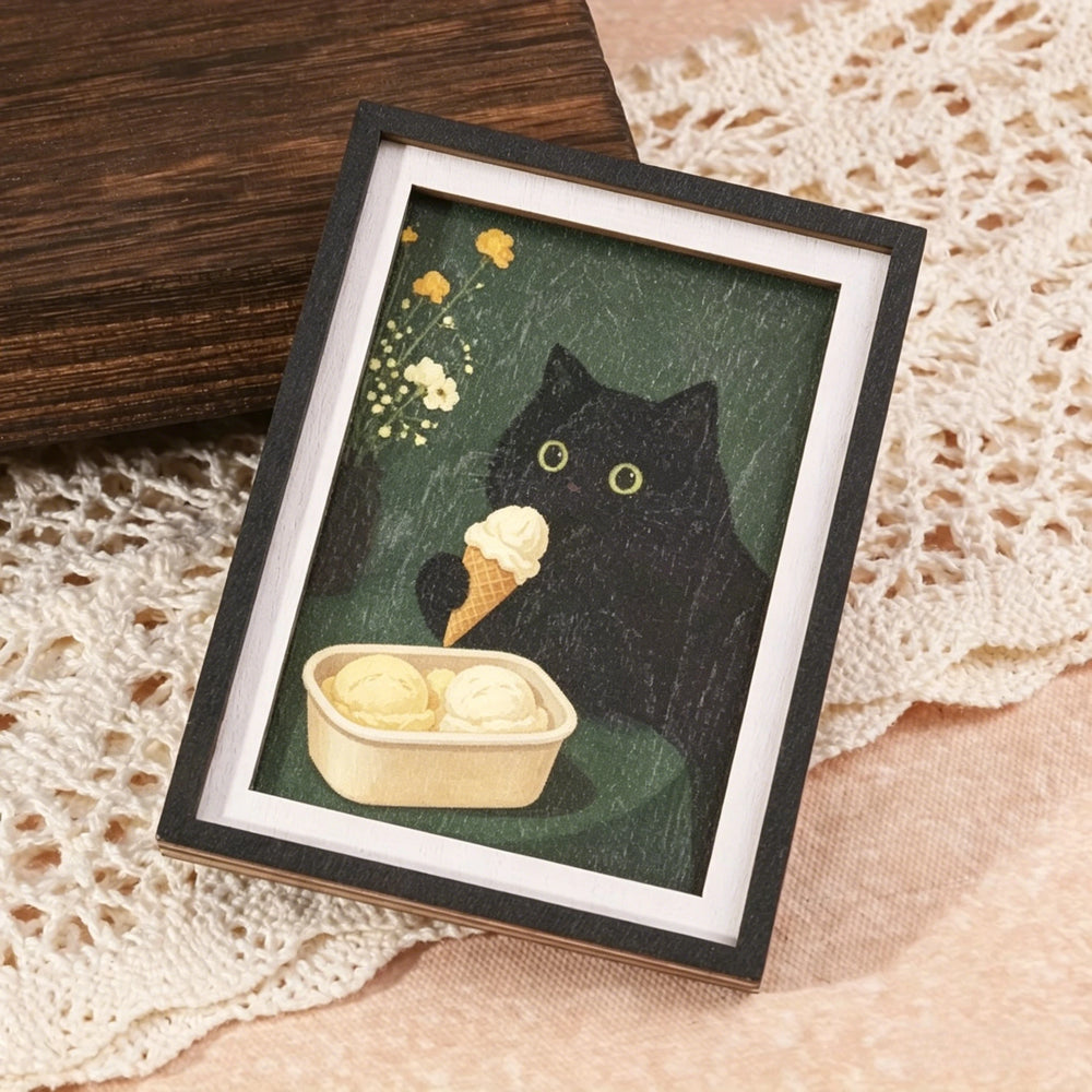 Black Cat Ice-Cream Magnet - view 4