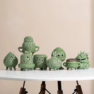 Celadon Ceramic Incense Burner