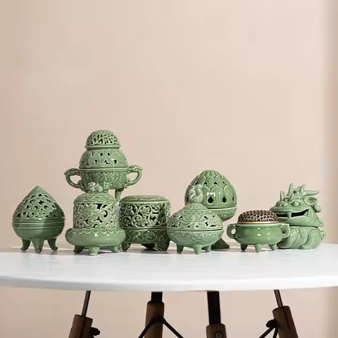 Celadon Ceramic Incense Burner
