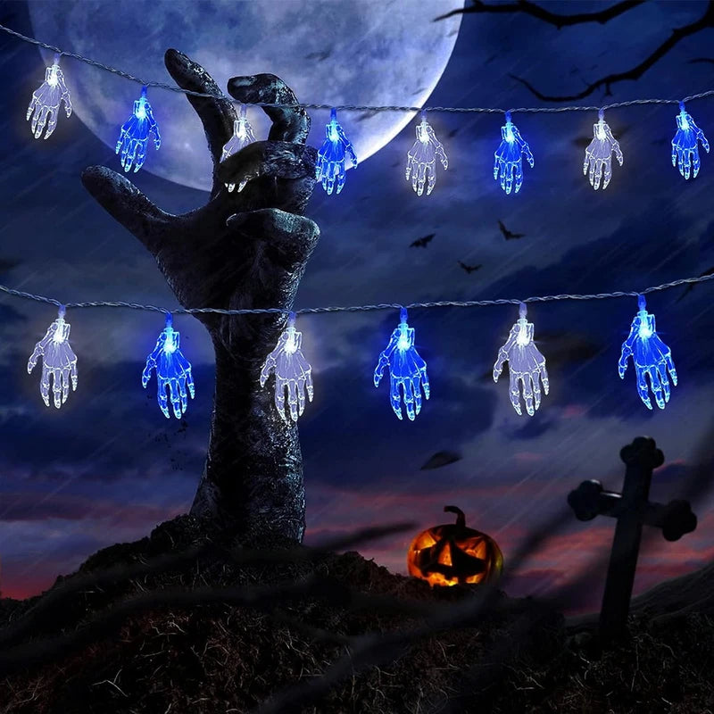 Skeleton Hand String Lights