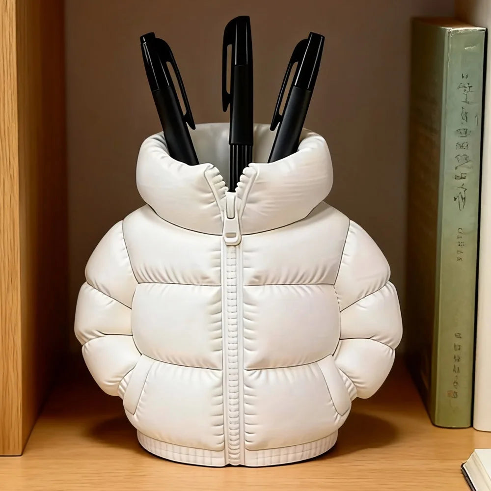 Puffer Jacket Pen Holder